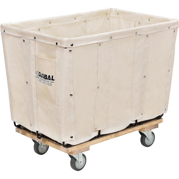 Global Industrial Canvas Basket Bulk Truck, 8 Bushel. 34L x 22.75W x 30.25H 241302 - main